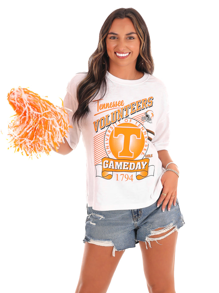 Retro Tennessee Volunteers Waist Length Tee