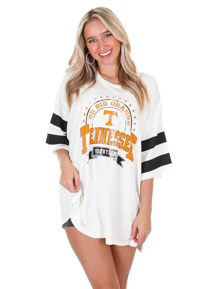 Tennessee Captain Double Stripe Oversized Tee