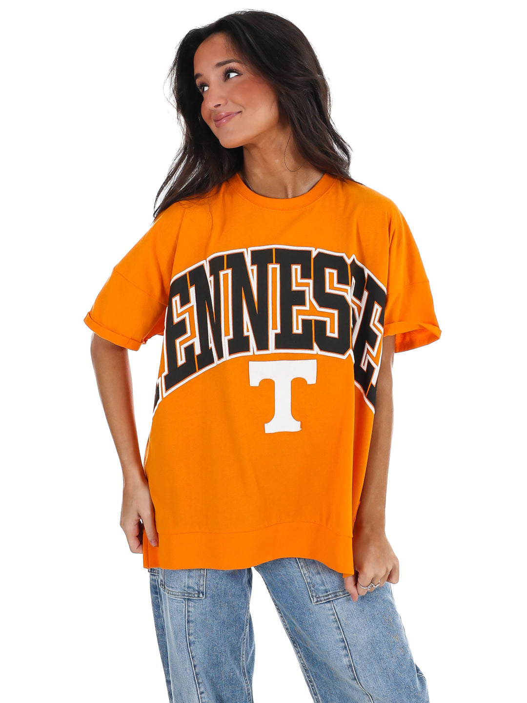Tennessee Rolled Sleeve Oversized Top