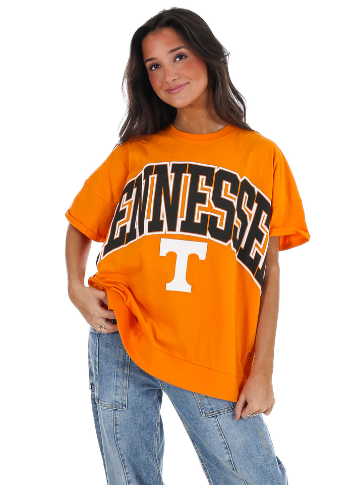 Tennessee Rolled Sleeve Oversized Top
