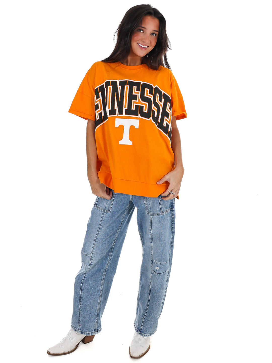 Tennessee Rolled Sleeve Oversized Top
