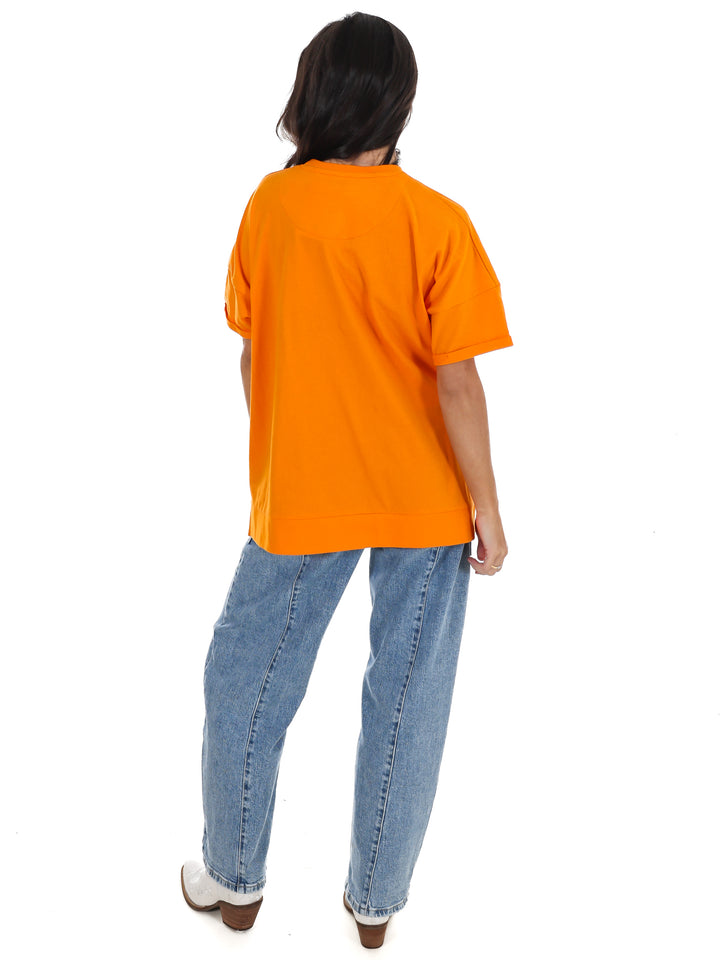 Tennessee Rolled Sleeve Oversized Top