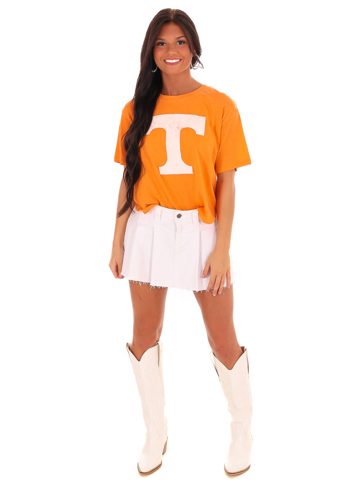 Tennessee Distressed Logo Crop Top