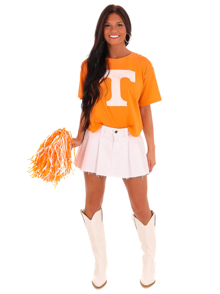 Tennessee Distressed Logo Crop Top