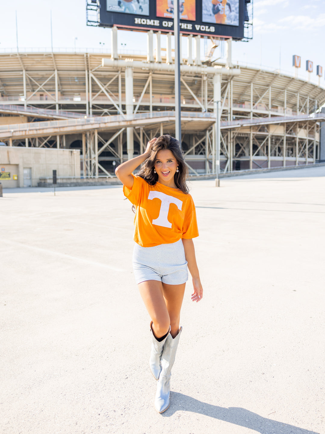 Tennessee Distressed Logo Crop Top