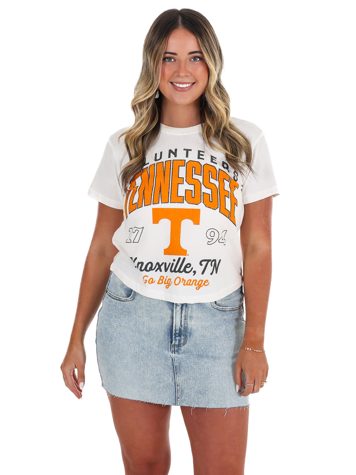 Tennessee Volunteers Power T Vintage Waist Length Top