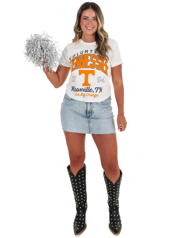 Tennessee Volunteers Power T Vintage Waist Length Top