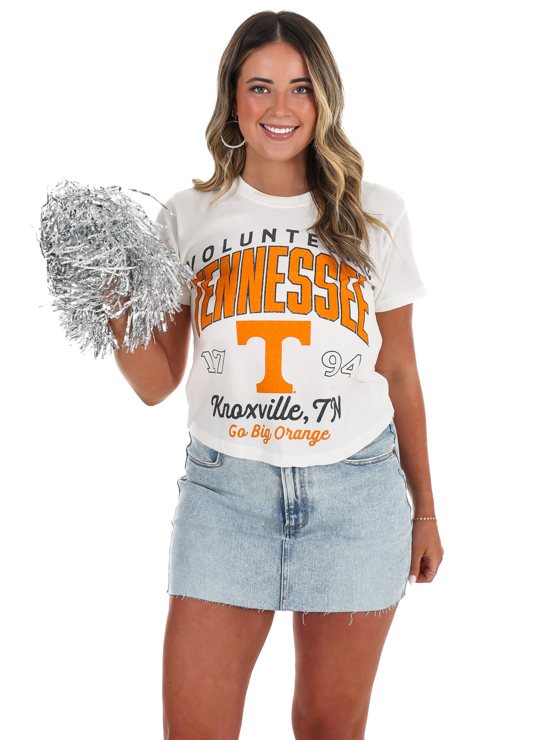Tennessee Volunteers Power T Vintage Waist Length Top