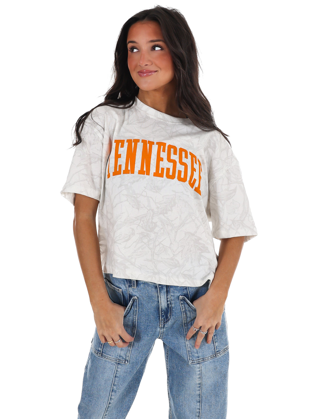 Tennessee Arch Camo Waist Length Top