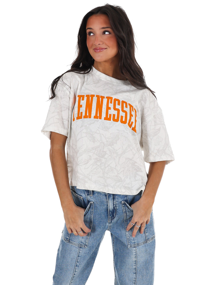 Tennessee Arch Camo Waist Length Top