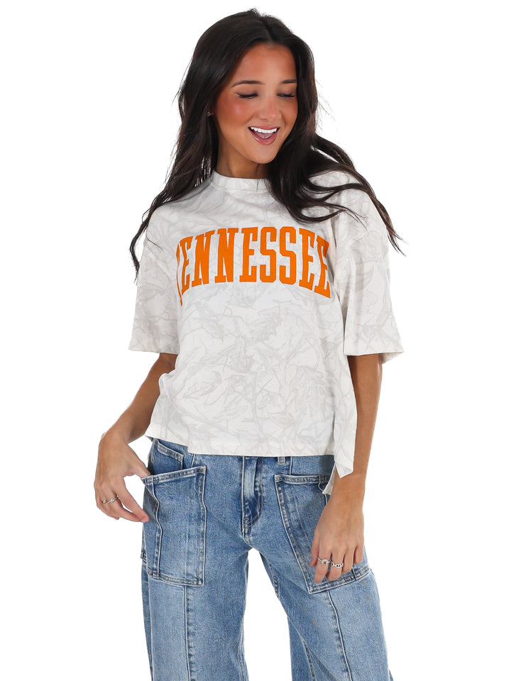 Tennessee Arch Camo Waist Length Top