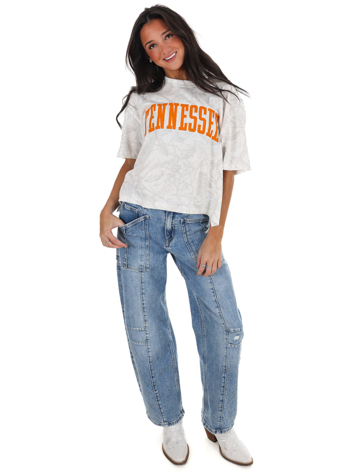 Tennessee Arch Camo Waist Length Top