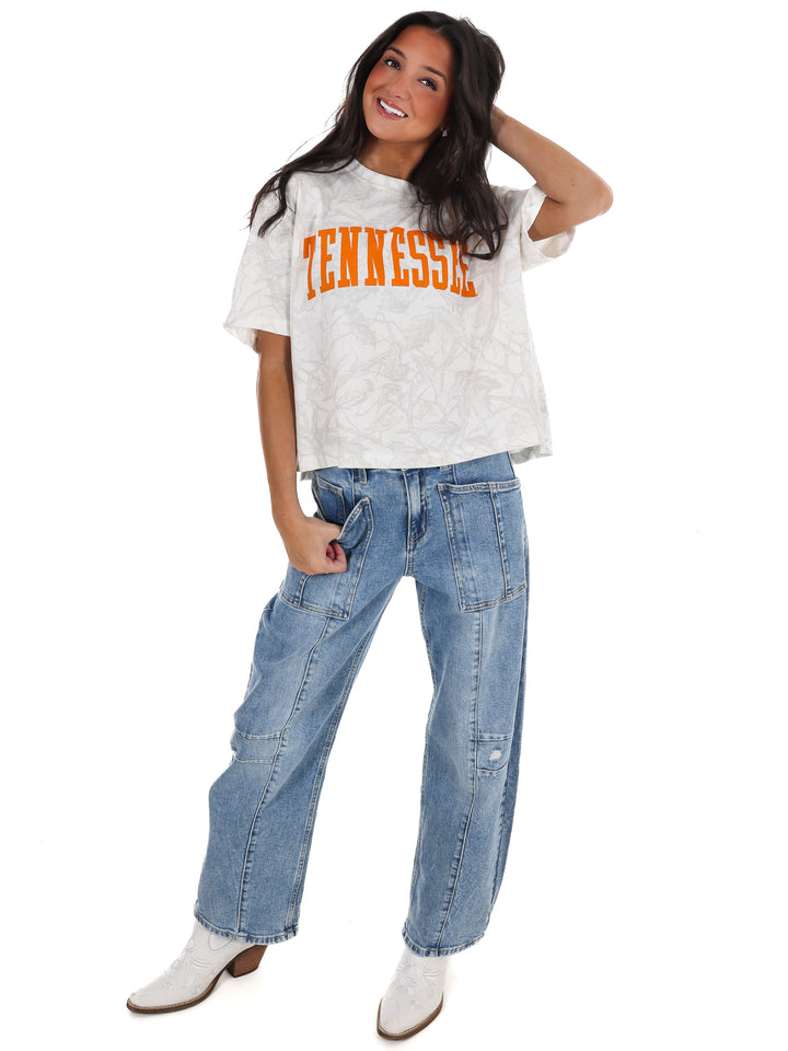 Tennessee Arch Camo Waist Length Top