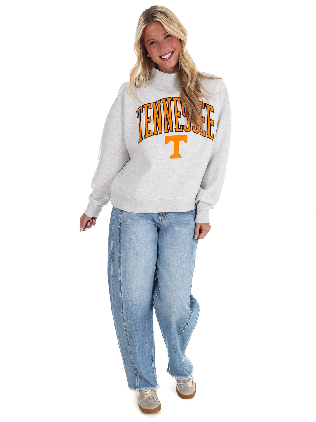 Tennessee Power T Mock Neck Sweatshirt