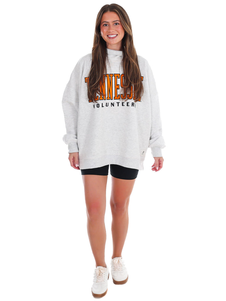 Tennessee Southlawn Echo Oversized Mock Neck Sweatshirt