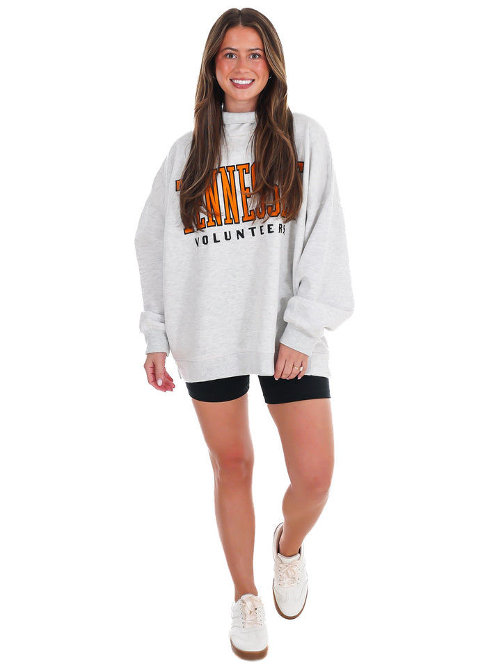 Tennessee Southlawn Echo Oversized Mock Neck Sweatshirt