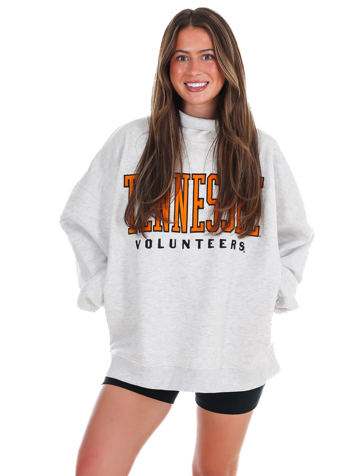 Tennessee Southlawn Echo Oversized Mock Neck Sweatshirt