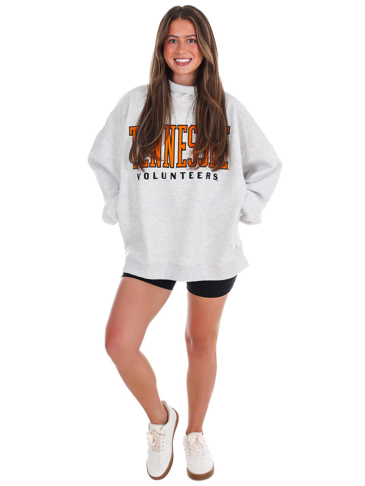 Tennessee Southlawn Echo Oversized Mock Neck Sweatshirt
