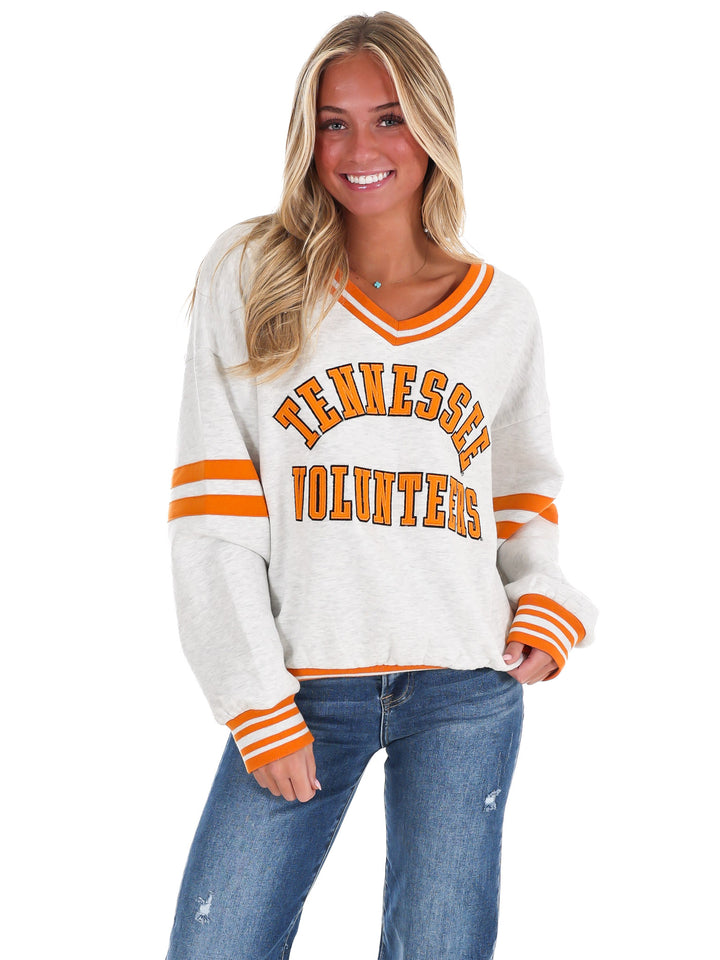 Tennessee Tackle Twill Oates V-Neck Oversized Sweatshirt