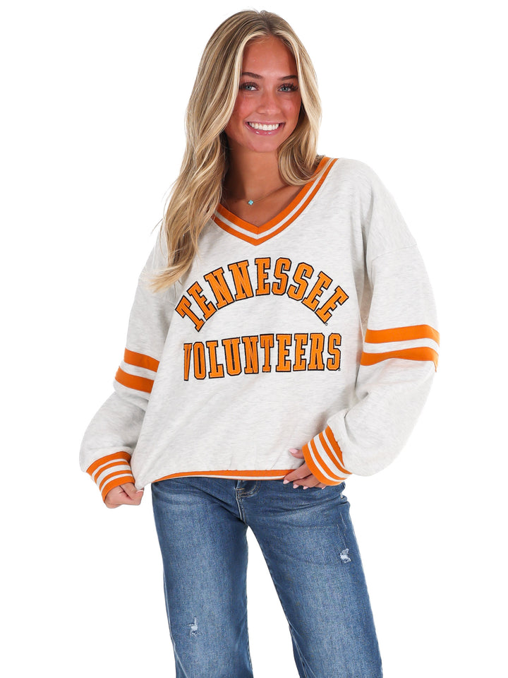 Tennessee Tackle Twill Oates V-Neck Oversized Sweatshirt