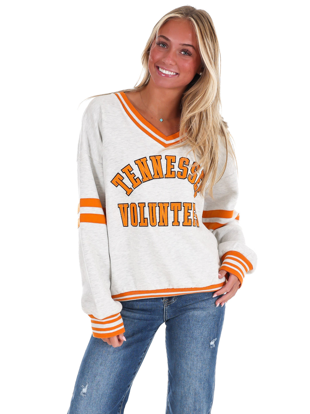Tennessee Tackle Twill Oates V-Neck Oversized Sweatshirt