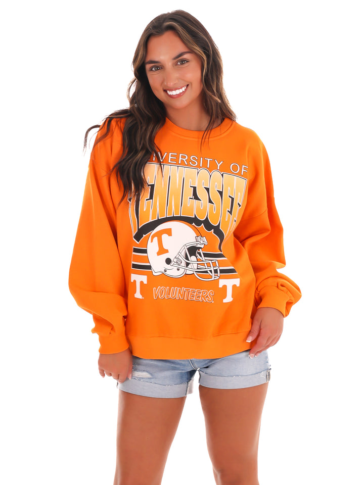 Retro Tennessee Helmet Oversized Sweatshirt