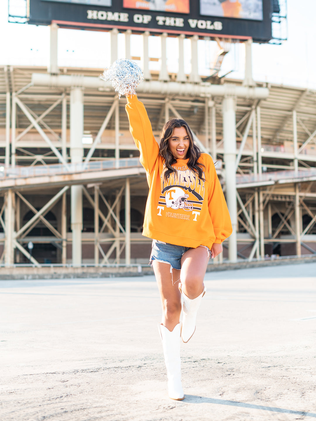 Retro Tennessee Helmet Oversized Sweatshirt