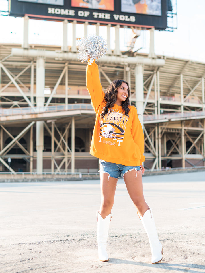 Retro Tennessee Helmet Oversized Sweatshirt