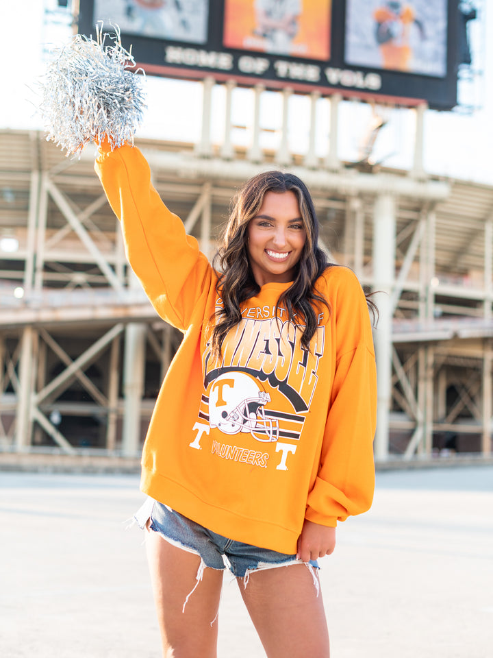 Retro Tennessee Helmet Oversized Sweatshirt