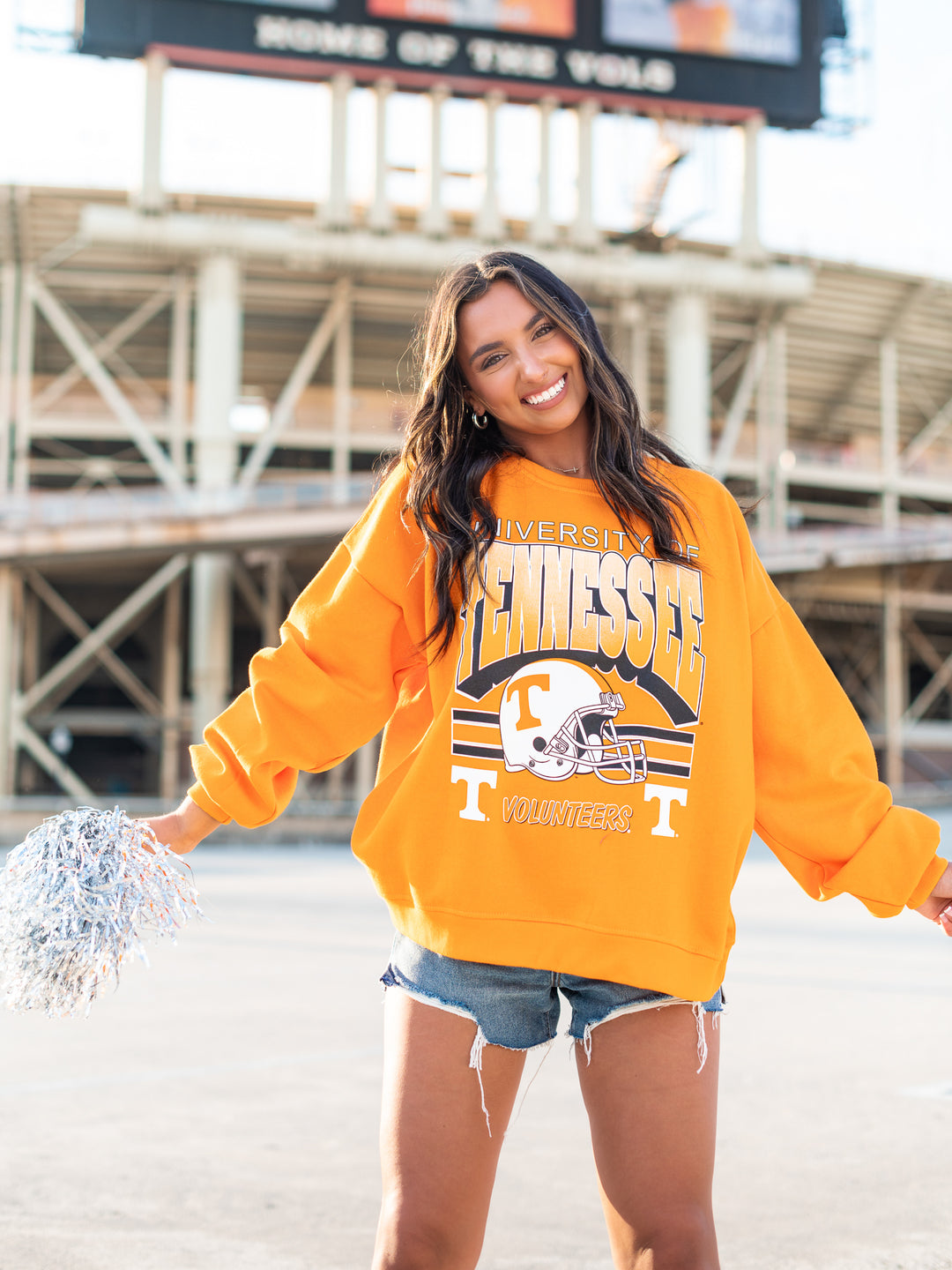 Retro Tennessee Helmet Oversized Sweatshirt