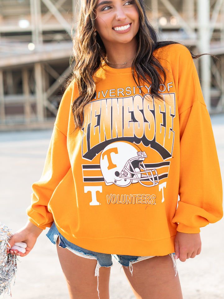 Retro Tennessee Helmet Oversized Sweatshirt