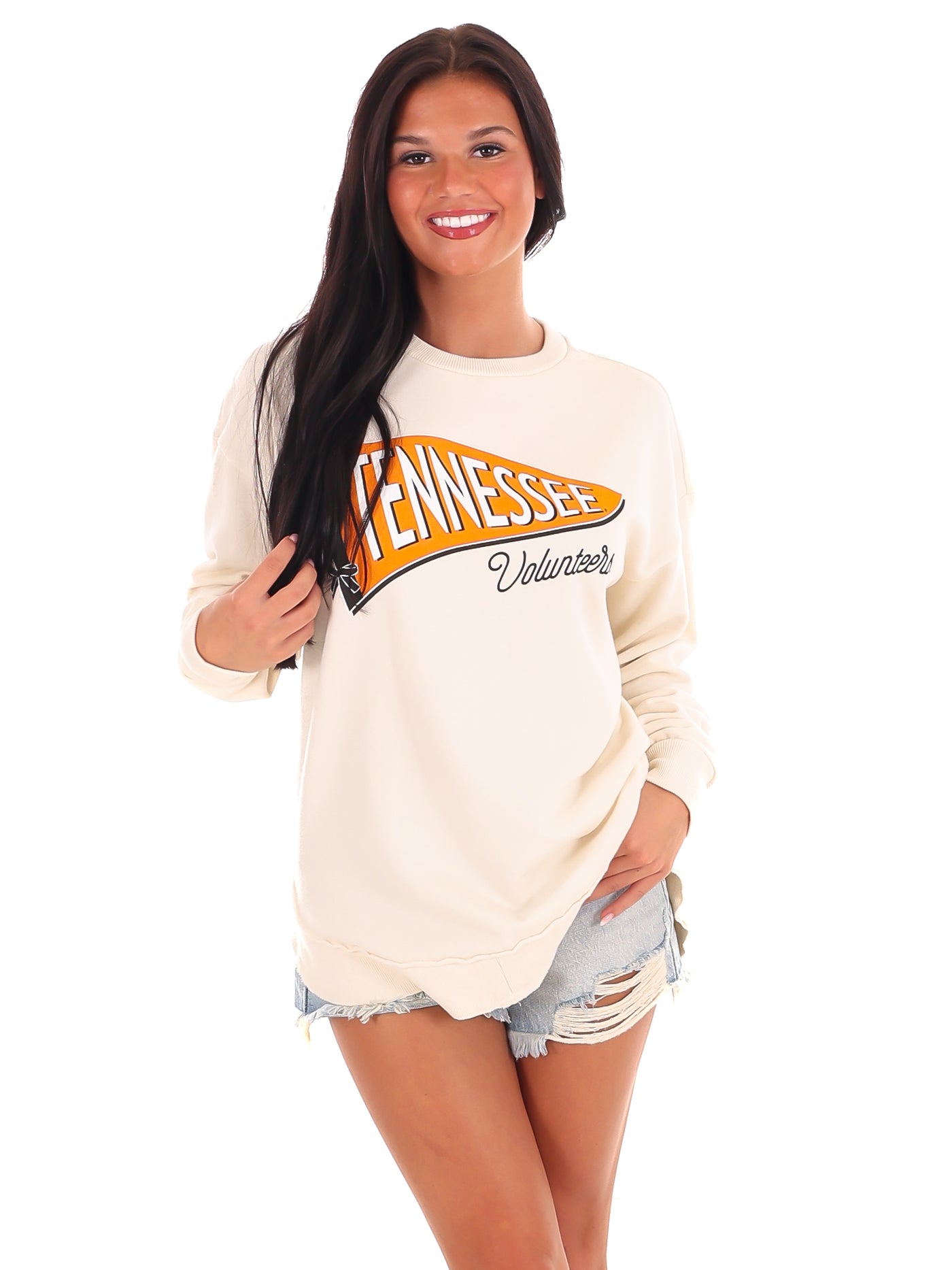 Tennessee Pennant Flag Rounded Fleece Pullover