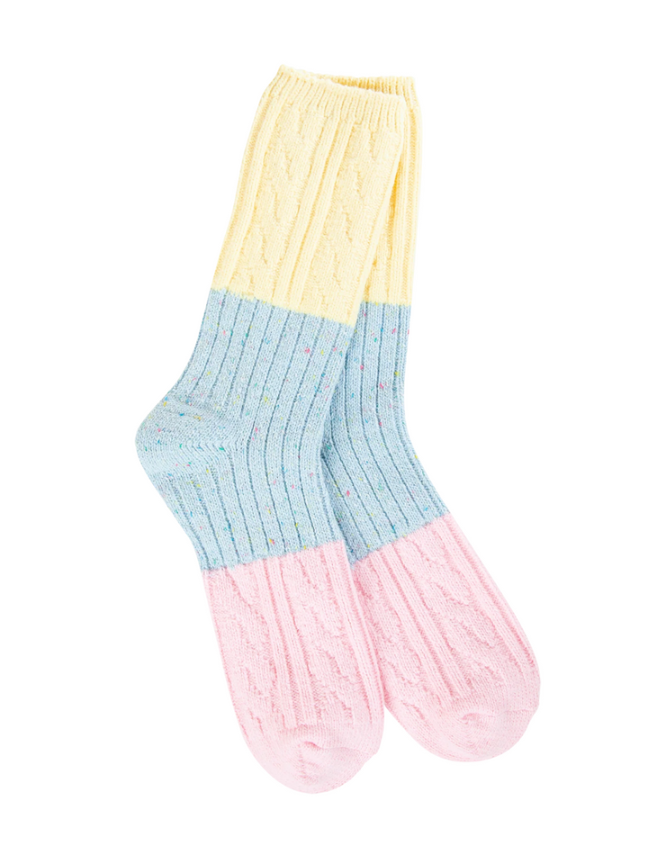 Weekend Confetti Cable Crew Socks