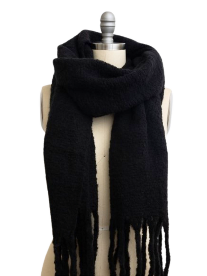 Ultra Soft Knit Scarf with Tassels