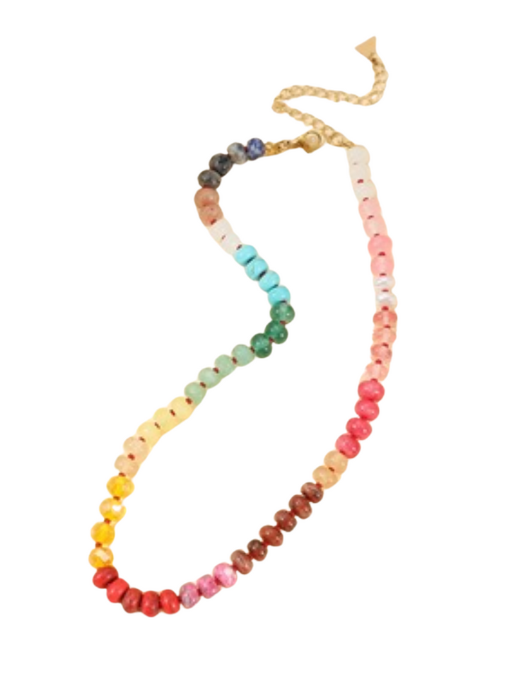 Trendy Natural Agate Gemstone Necklace