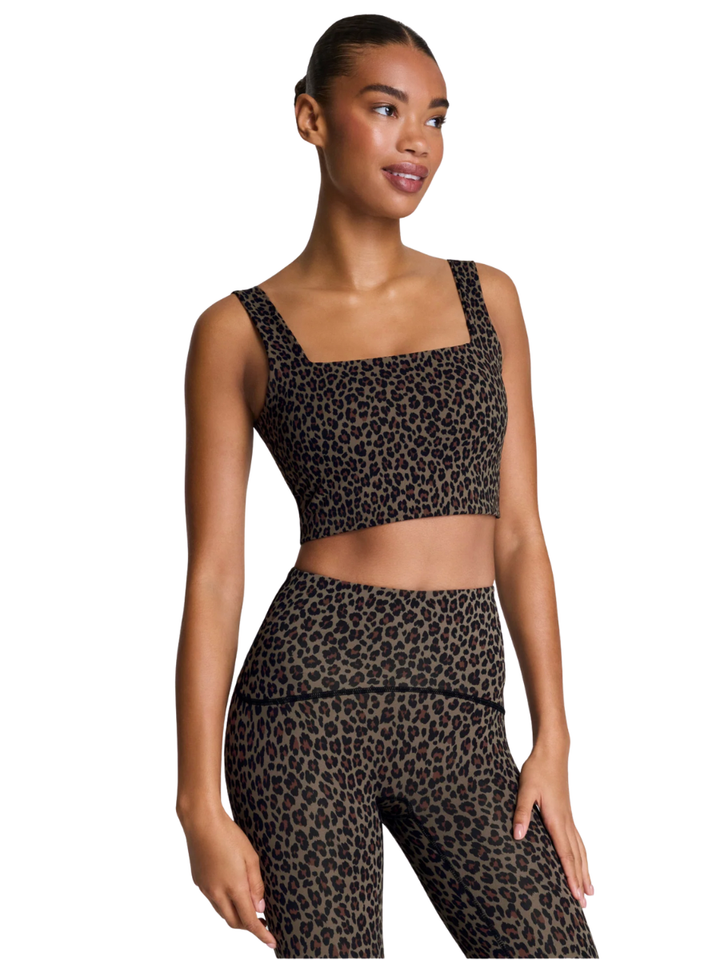 Spanx Leopard Print Cropped Top