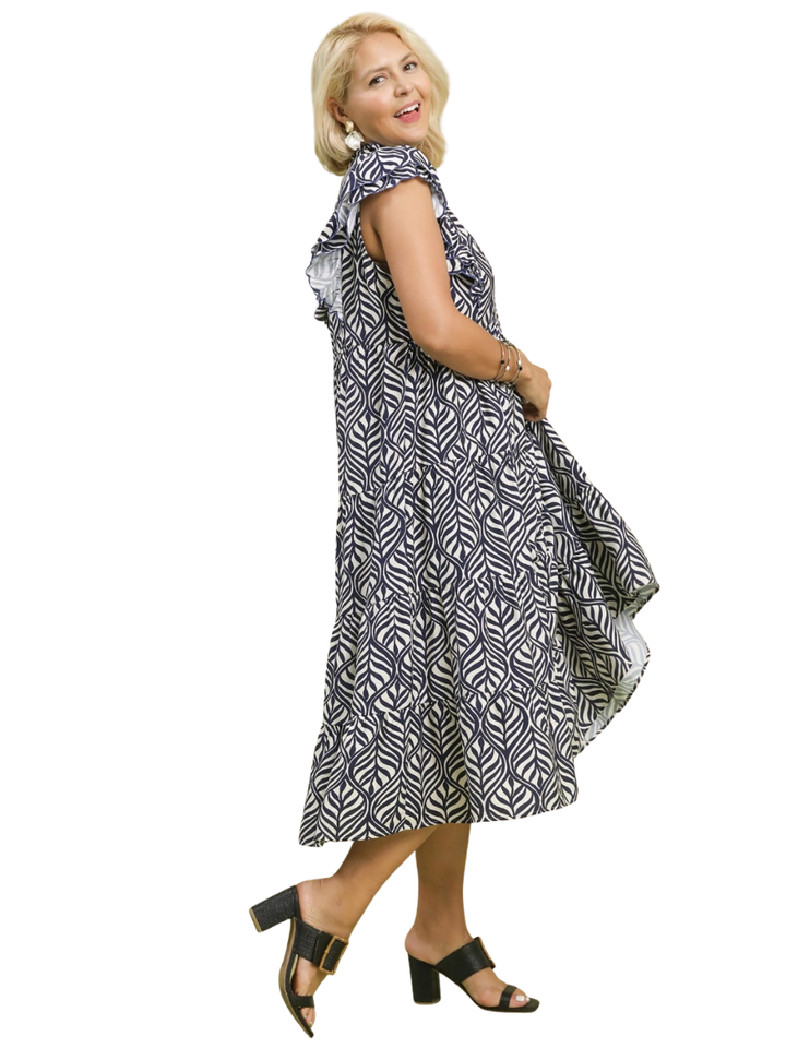 Curvy A Lot More Free Print Midi Dress