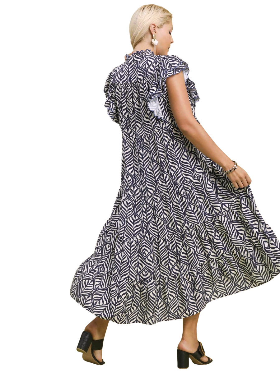 Curvy A Lot More Free Print Midi Dress