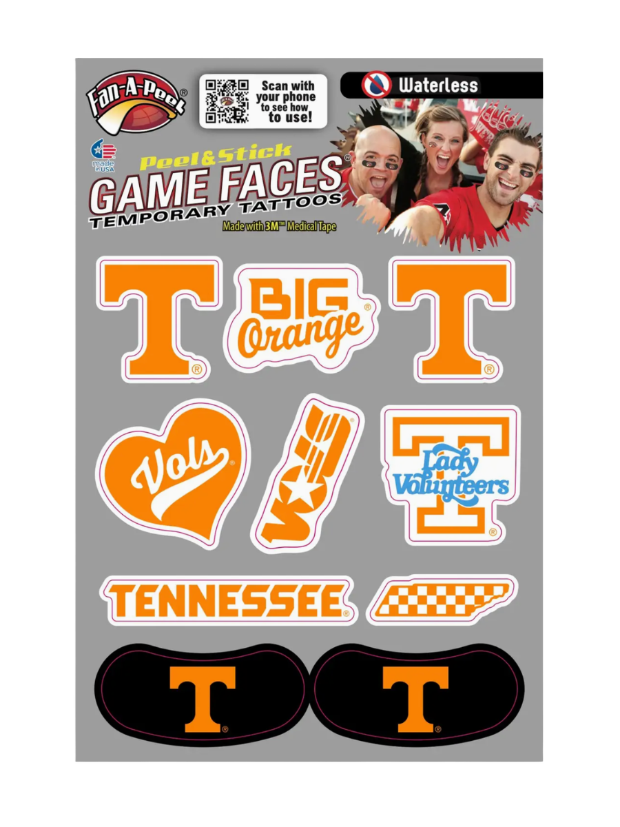Assorted Tennessee Gameday Temporary Tattoos