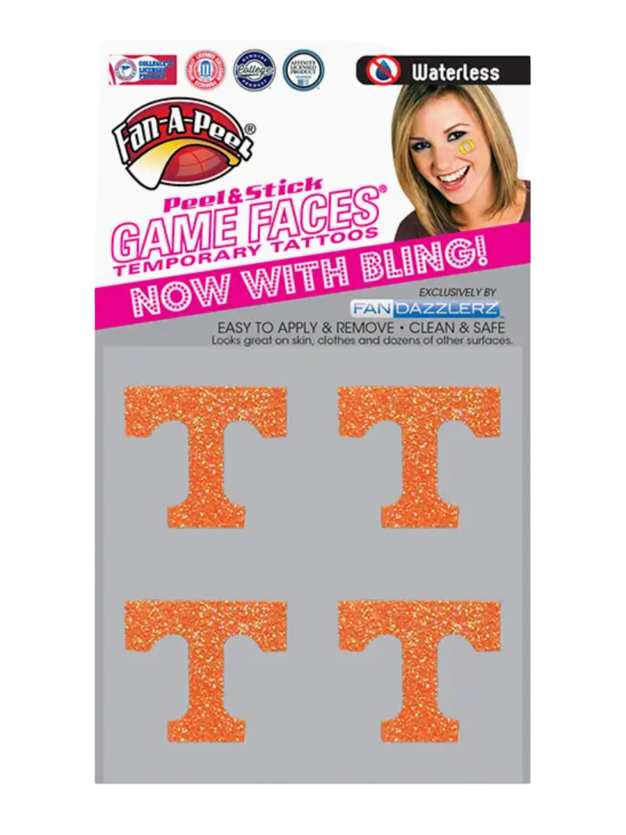 Glitter Power T Temporary Tattoos