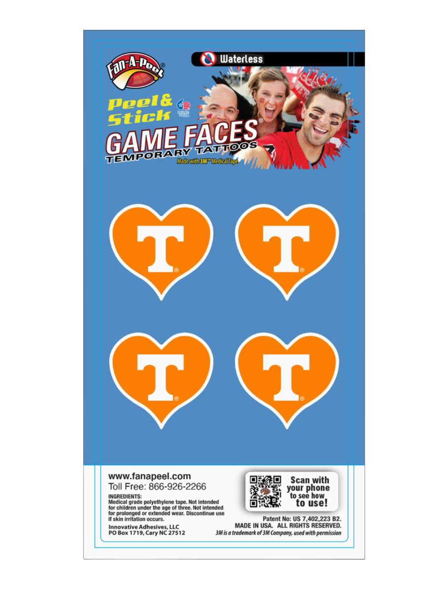 Power T Heart Temporary Tattoos