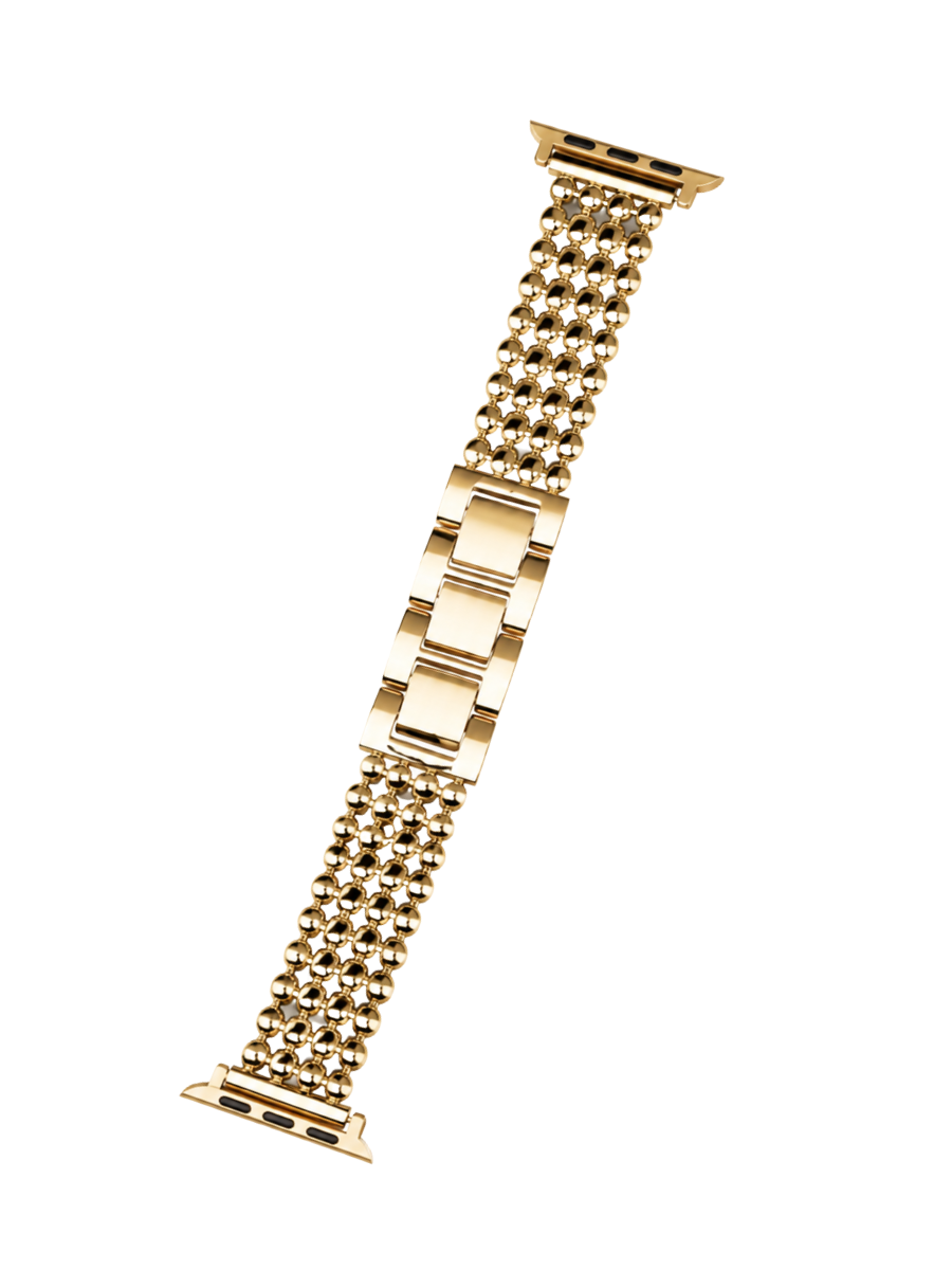 Gold Beaded Smart Watch Band