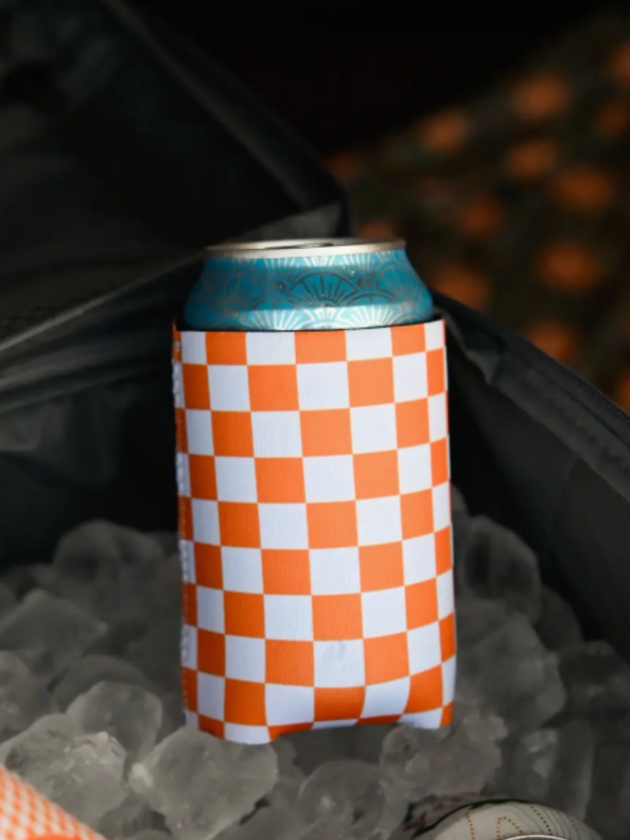 Checkered Can Cooler
