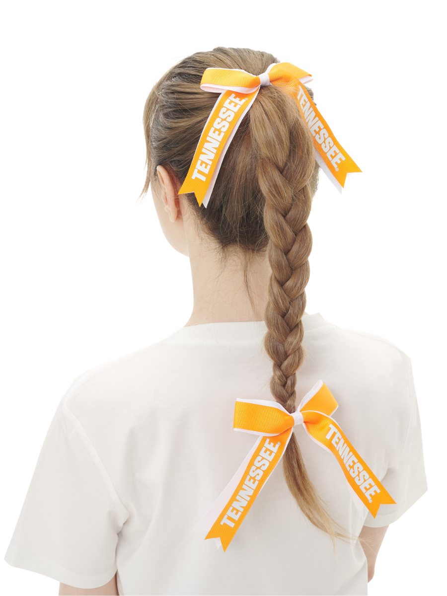 Tennessee Ribbon Tie Hairbows - Set of 2