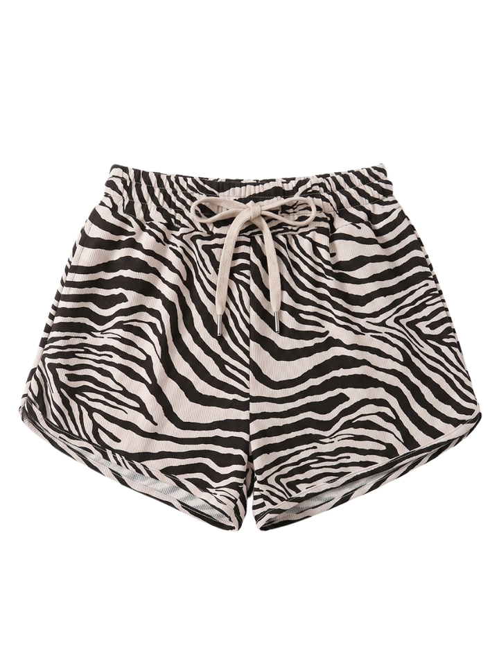 Zebra Drawstring Shorts