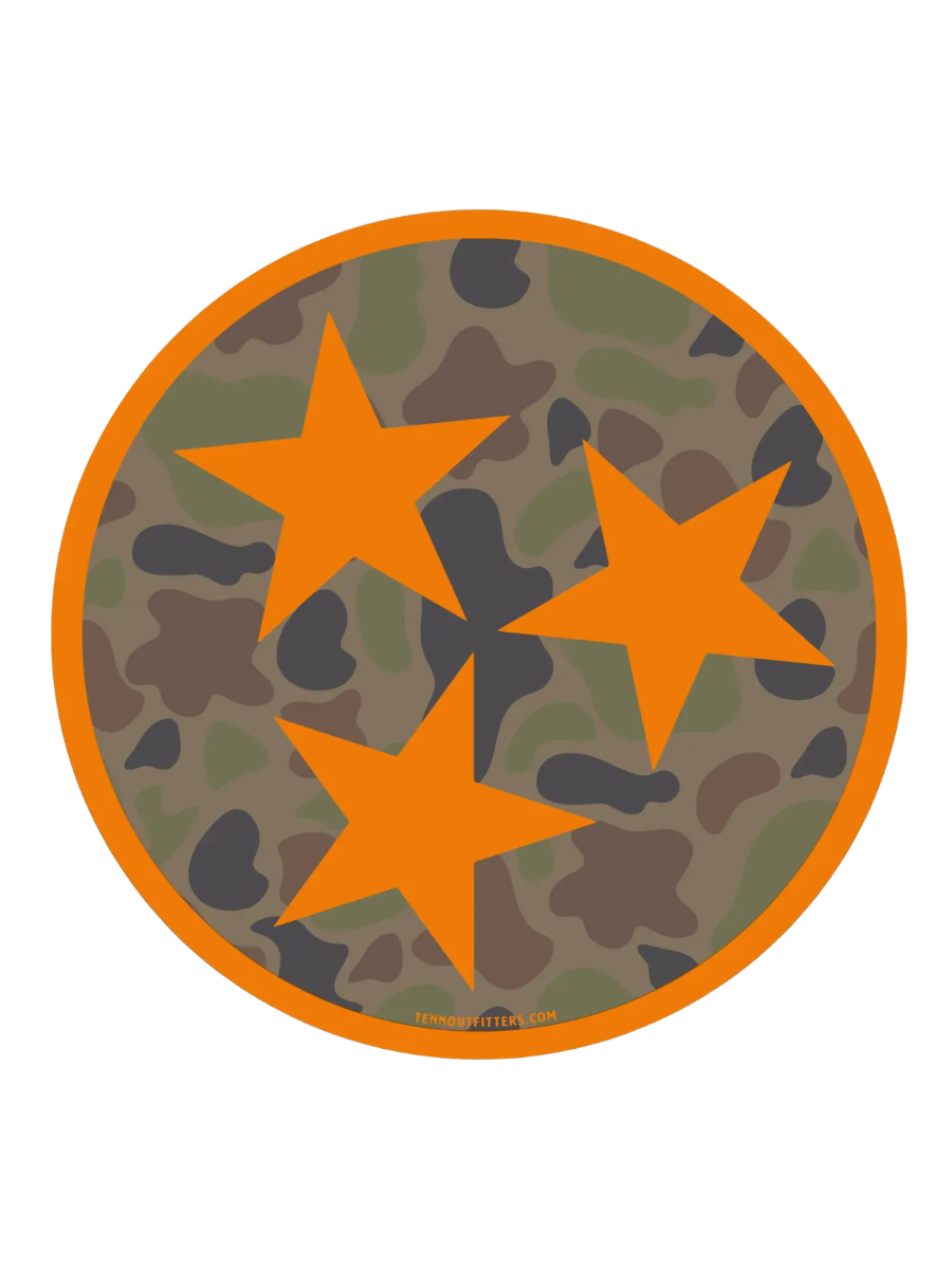 Camo Tri-Star Sticker