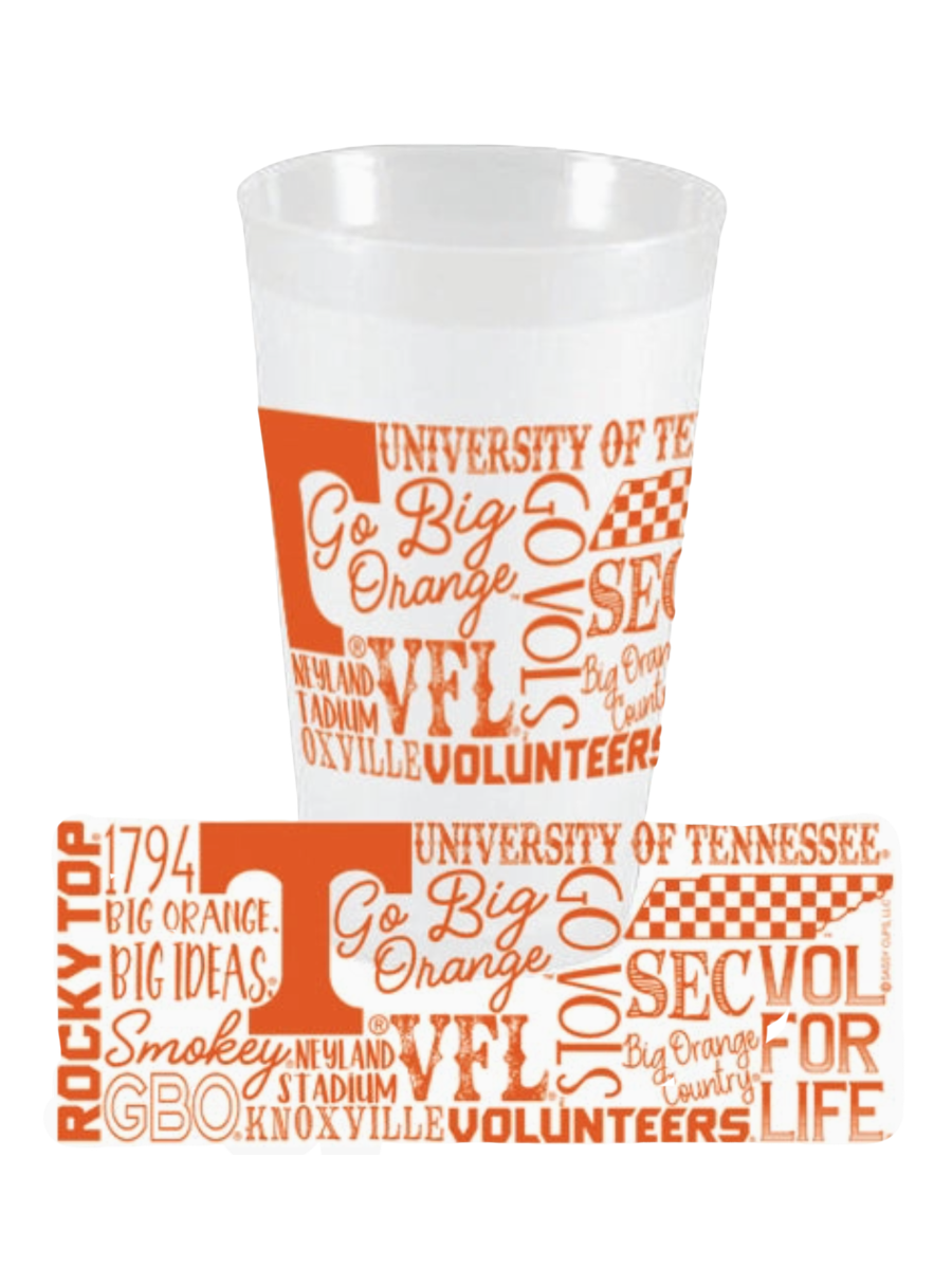 Tennessee Vols Font Wrap Frost Flex Cups - Set of 10