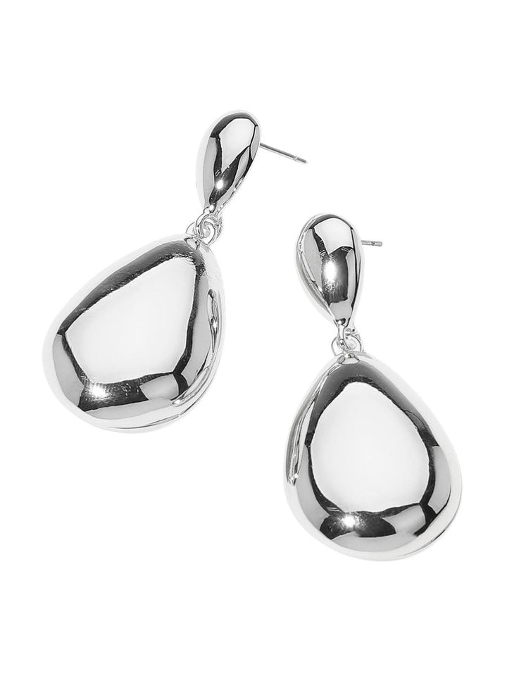 Metal Teardrop Dangle Earrings