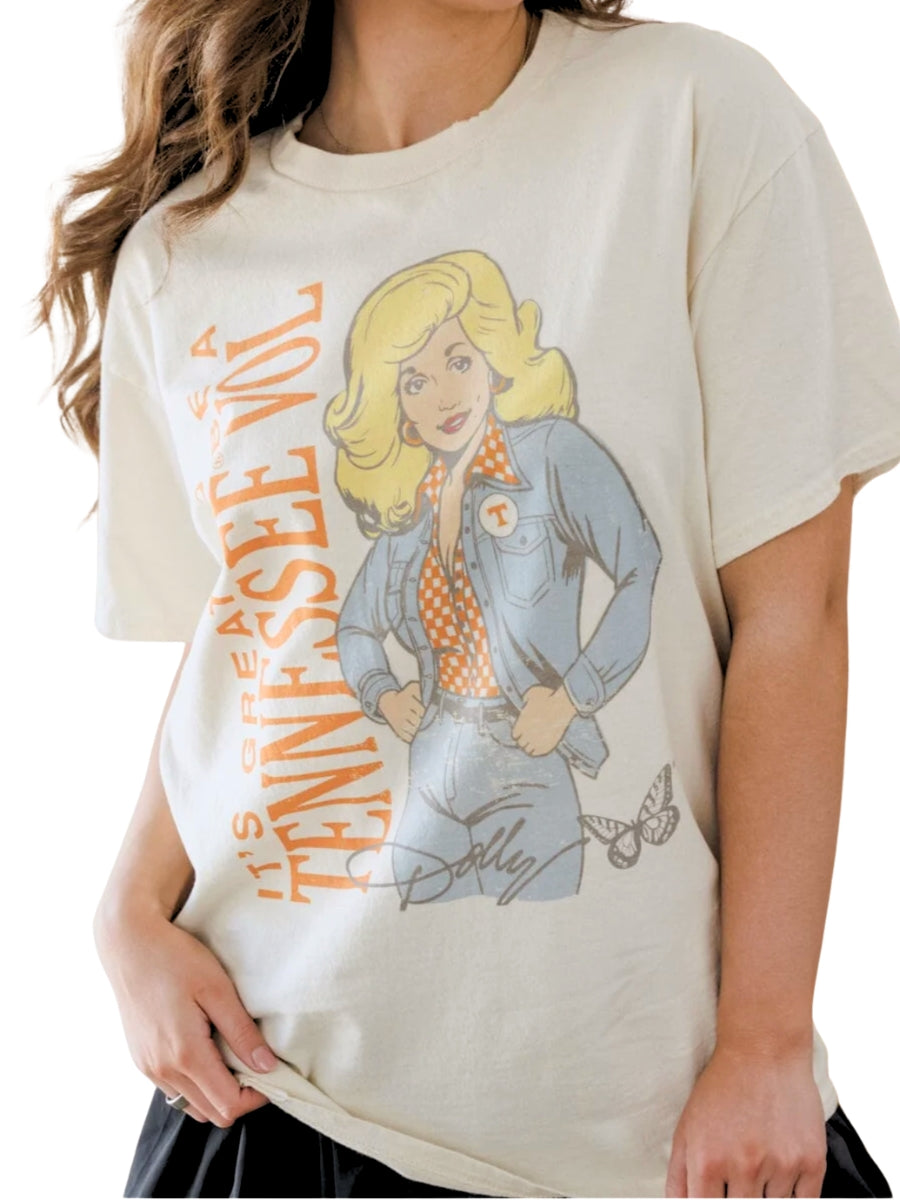 Dolly Parton Game Day Mascot Thrifted Tee