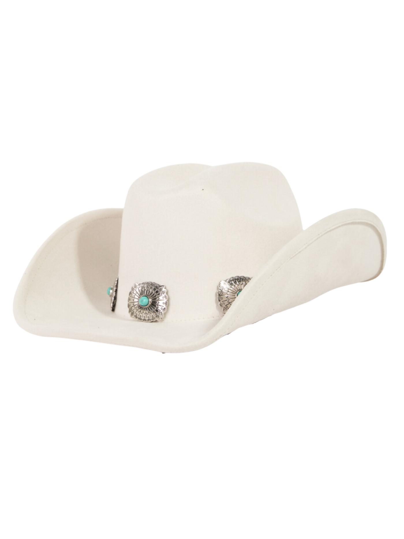 Turquoise Stud Oval Charms Cowboy Hat